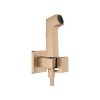 Гигиенический набор Hansgrohe Bidette E 1jet EcoSmart+ 29233140 шлифованная бронза 