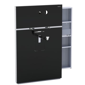 Cантехнический модуль Geberit Monolith для подвесного умывальника, стекло чёрное 131.041.SJ.1