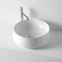 Раковина накладная (43х43) Kerasan F10 460401 белый глянец