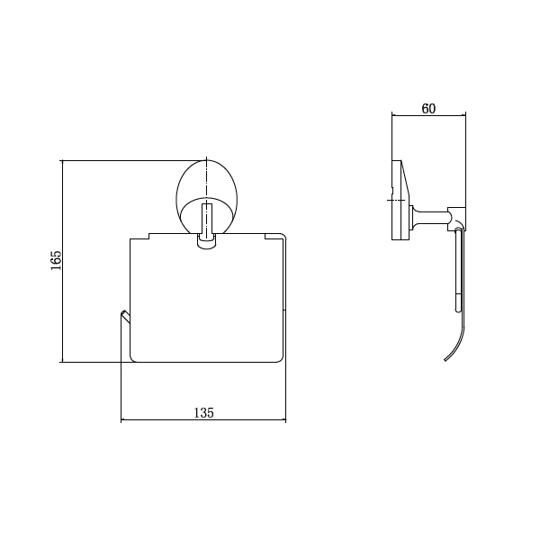 Бумагодержатель с крышкой FASHUN A1603