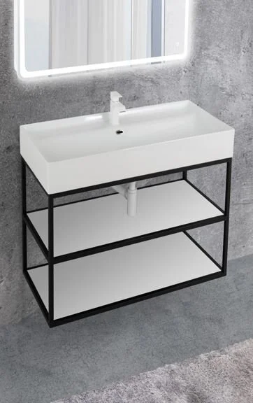 Консоль под раковину Cezares CADRO-80/46/58-2C-SO-MET-ST