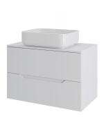 Тумба с раковиной подвесная 70 см, Orange Line Li-70TuwMDF+B05-500W белый