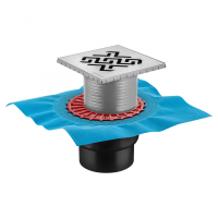 Душевой трап (15х15) Berges Wasserhaus Zentrum Antik 090465 матовый хром