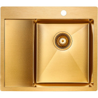Кухонная мойка Paulmark  Flank PM225951-BGR  брашированное золото правая