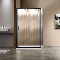 Душевой уголок Vincea  Garda VSR-1G9012CHB (120х90)  черный, стекло шиншилла