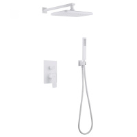 Душевой комплект ABBER Weiss Insel AF8018FW скрытого монтажа без излива, белый матовый Душевой комплект ABBER Weiss Insel AF8018FW скрытого монтажа без излива, белый матовый