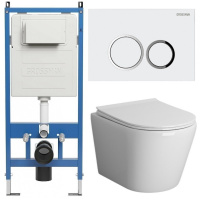 Комплект унитаза с инсталляцией Grossman Galaxy 97.4478S.01.000 с клавишей смыва