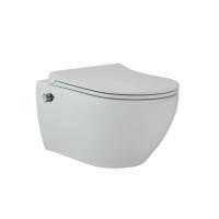 Подвесной безободковый унитаз с функцией биде с сиденьем микролифт beWash Bogen 88343614