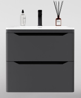 Тумба под раковину Style Line Марелла 70 Люкс Plus СС-00002409 серый матовый