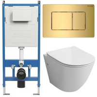 Комплект унитаза с инсталляцией Grossman Classic 97.4411SQ.04.30M с клавишей смыва