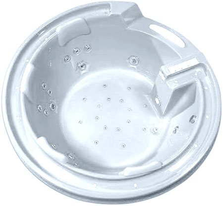 Акриловая ванна (190х190) Gemy G9090 O с гидромассажем, универсальная