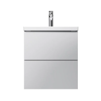 Тумба с раковиной 50 см Am.Pm Gem M90-FHX0502WG-WCC0502WG белый глянец