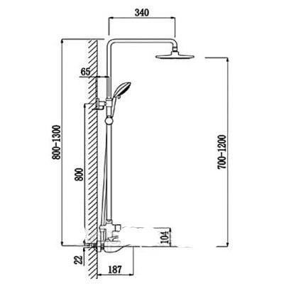 Душевая система Timo Helmi SX-1070/00-16 (1060 ) chrome/white