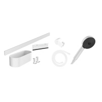 Душевой набор Hansgrohe Wallstoris 3jet Activation EcoSmart 24291700 белый матовый 