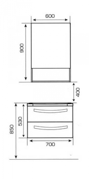 Зеркало- шкаф Valente Miragio VLT600.12.LR