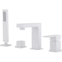 Смеситель ABBER Daheim AF8213W на борт ванны, белый