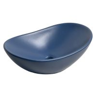 Раковина накладная (48х30,5) Gid Lago, 9133bum синий матовый