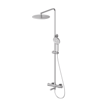 Душевая система с изливом Oliveeka OL-749017-BN хром матовый