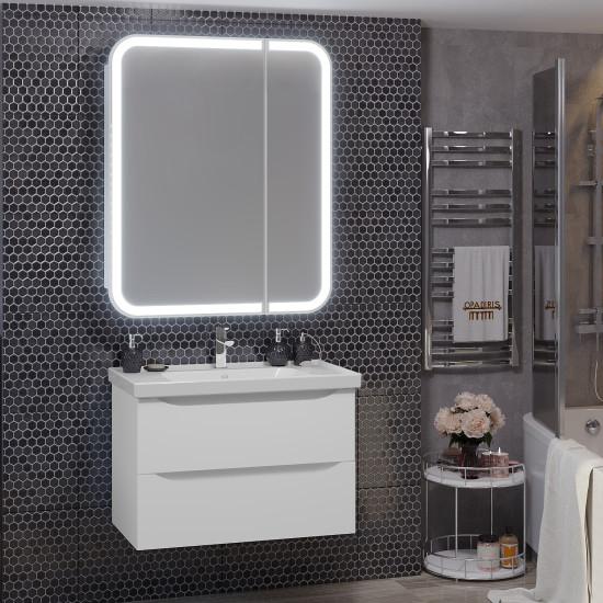 Тумба под раковину Opadiris Элеганс 80 Z0000014969 белый матовый (без раковины)