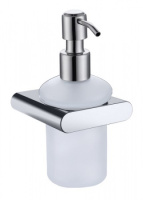 Дозатор для жидкого мыла настенный (стекло) хром (латунь+цинк) (KH-2710)