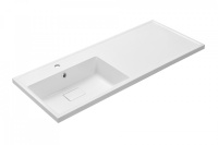 Раковина Aquaton Лайн 1A72863KLF01L, 120 см, литьевой мрамор, левая, белая