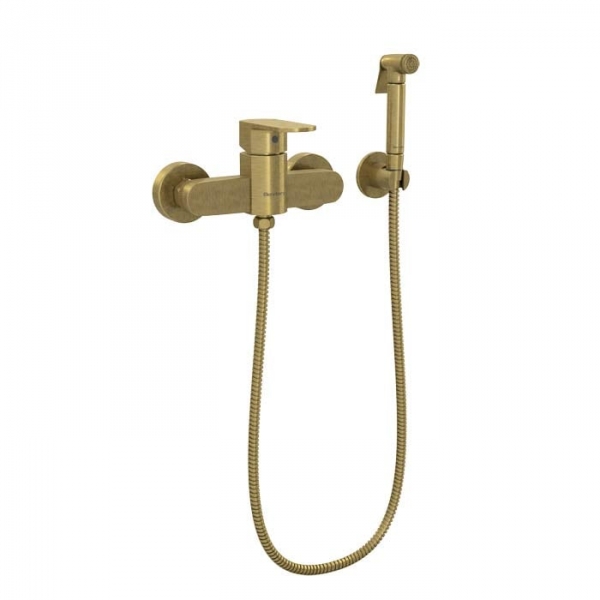 Настенный смеситель с гигиеническим душем BENNBERG BRONZE 170H12