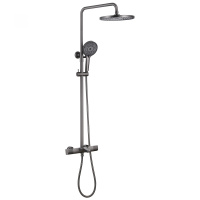 Душевая стойка ABBER Thermostat AF8516NGL с термостатом и изливом, никель