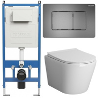 Комплект унитаза с инсталляцией Grossman Classic 97.4478S.04.42M с клавишей смыва