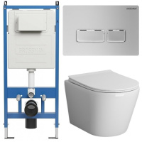Комплект унитаза с инсталляцией Grossman Pragma 97.4478S.03.110 с клавишей смыва