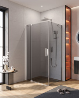 Душевой уголок (100х80) CEZARES SLIDER SLIDER-AH-1-80-100/110-GRIGIO-Cr