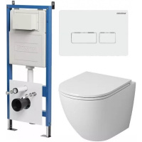 Комплект унитаза с инсталляцией Grossman Pragma 97.4455S.03.000 с клавишей смыва