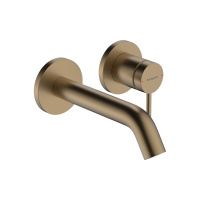 Смеситель для раковины встраиваемый Hansgrohe Tecturis S 73350140 шлифованная бронза