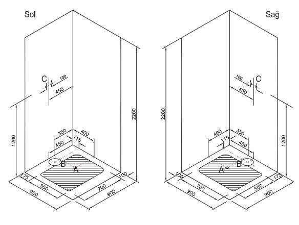 Душевой уголок Vitra Zest (90х90) 56930023000