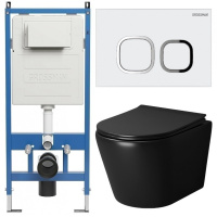 Комплект унитаза с инсталляцией Grossman Cosmo 97.4478BMS.02.000 с клавишей смыва