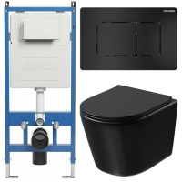 Комплект унитаза с инсталляцией Grossman Classic 97.4477BMSQ.04.21M с клавишей смыва