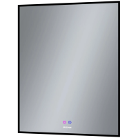 Зеркало (70х80) Grossman PRAGMA-норма BLACK 1870802 LED с сенсорным выключателем и подогревом