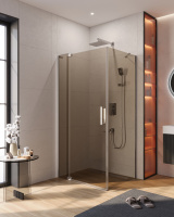 Душевой уголок (100х80) CEZARES SLIDER SLIDER-AH-1-80-100/110-BR-Cr