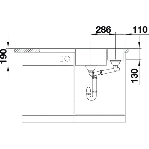 Кухонная мойка Blanco Axia III 6 S чаша слева (кофе), 524662