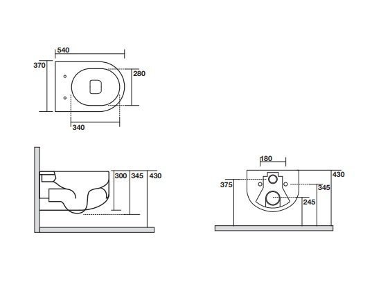 Унитаз подвесной безободковый Kerasan Flo 311130 без сиденья, белый матовый