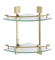 Полка угловая двойная стеклянная Savol 65с S-065322C