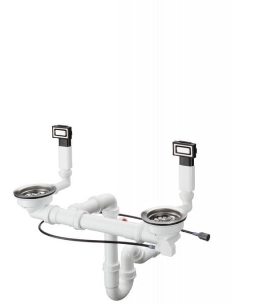 Автоматический набор для отходов и перелива для двойной чаши Hansgrohe 43942800