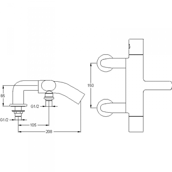 Смеситель для ванны и душа Jacob Delafon Talan E10090RU-CP