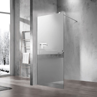 Душевая перегородка Vincea Walk-In VSW-1H900MR (90х200) хром, стекло зеркальное