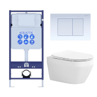 Комплект унитаза с инсталляцией  SET AQUATEK ЛЕЯ-009 4в1