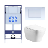 Комплект унитаза с инсталляцией SET AQUATEK АМАДЕО cm-009 4в1