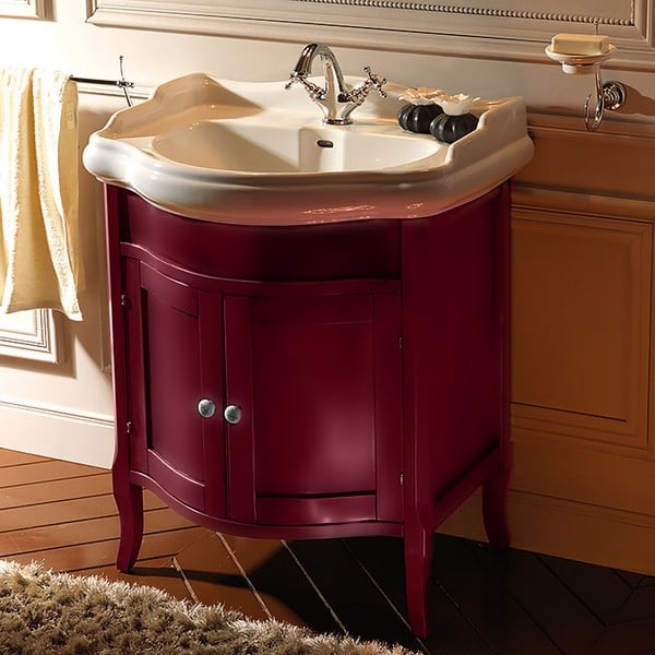 Тумба под раковину Kerasan Retro 734953 bordo