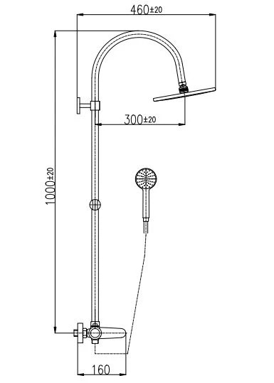 Смеситель для душа Rav Slezak Tigris TG182.5/3BC