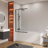 Душевая шторка на ванну CEZARES SLIDER-FIX-VF-11-90/150-C-GM