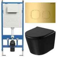 Комплект унитаза с инсталляцией Grossman Cosmo 97.4477BMSQ.02.300 с клавишей смыва