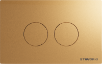 Кнопка смыва STWORKI Хельсинки 500474 золотая матовая